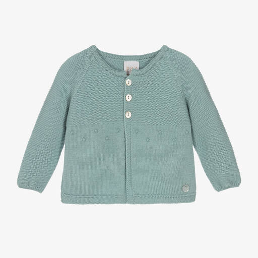 Paz Rodríguez-Cardigan laine mérinos vert sauge | Childrensalon Outlet