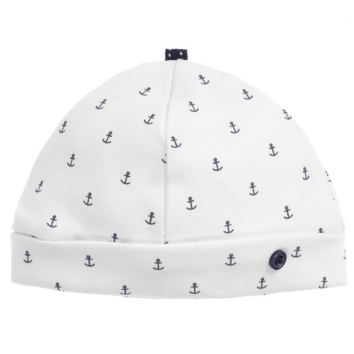 Paz Rodríguez-White Cotton Jersey Baby Hat | Childrensalon Outlet