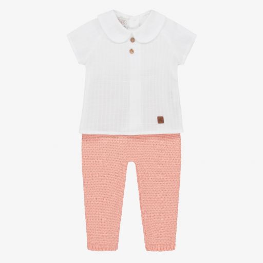 PAZ Rodríguez-Белый топ с оранжевыми брюками | Childrensalon Outlet