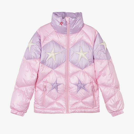 Perfect Moment-Girls Pink Down Quilted Star Ski Jacket | Childrensalon Outlet