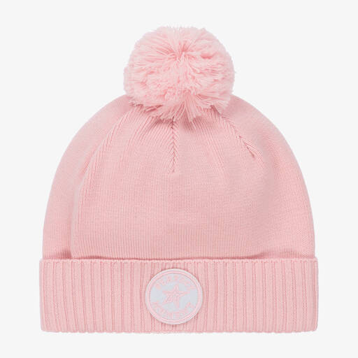 Perfect Moment-Pink Merino Wool Pom-Pom Hat | Childrensalon Outlet