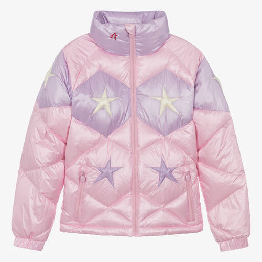 Perfect Moment-Veste de ski rose matelassée à étoiles | Childrensalon Outlet