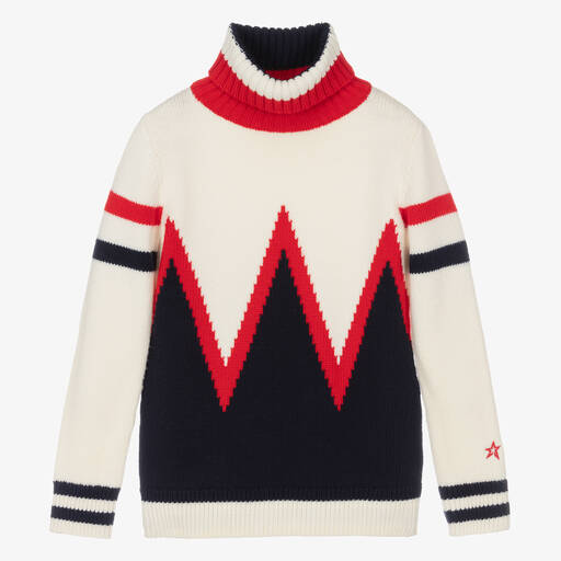 Perfect Moment-Teen Ivory Merino Wool Alpine Sweater | Childrensalon Outlet