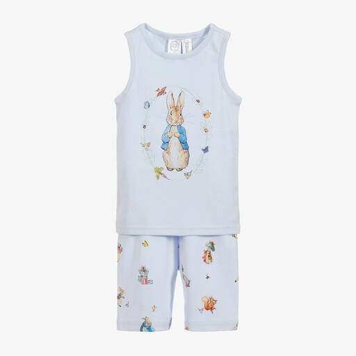 Peter Rabbit™ by Childrensalon-Blue Cotton Short Pyjamas | Childrensalon Outlet