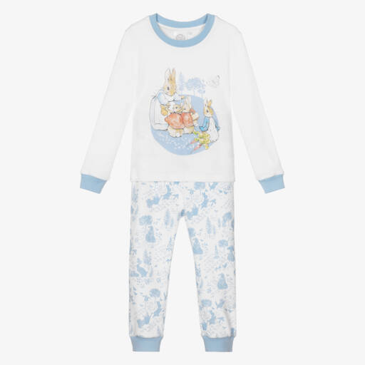Peter Rabbit™ by Childrensalon-Бело-голубая пижама из хлопка | Childrensalon Outlet