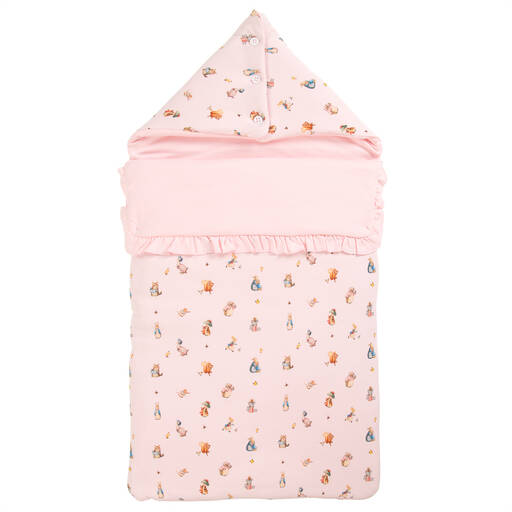 Peter Rabbit™ by Childrensalon-Pink Cotton Jersey Baby Nest (90cm) | Childrensalon Outlet