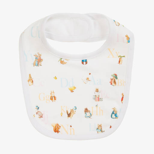 Peter Rabbit™ by Childrensalon-Bavoir blanc en jersey de coton bébé  | Childrensalon Outlet