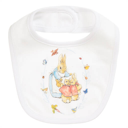 Peter Rabbit™ by Childrensalon-Bavoir blanc en jersey de coton bébé  | Childrensalon Outlet