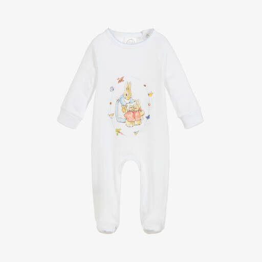 Peter Rabbit™ by Childrensalon-Grenouillère blanche en jersey de coton  | Childrensalon Outlet