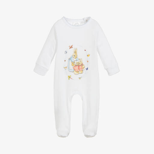 Peter Rabbit™ by Childrensalon-Weißer Baumwoll-Strampler  | Childrensalon Outlet