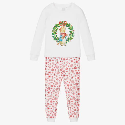 Peter Rabbit™ by Childrensalon-Pyjama de Noël blanc et rouge | Childrensalon Outlet
