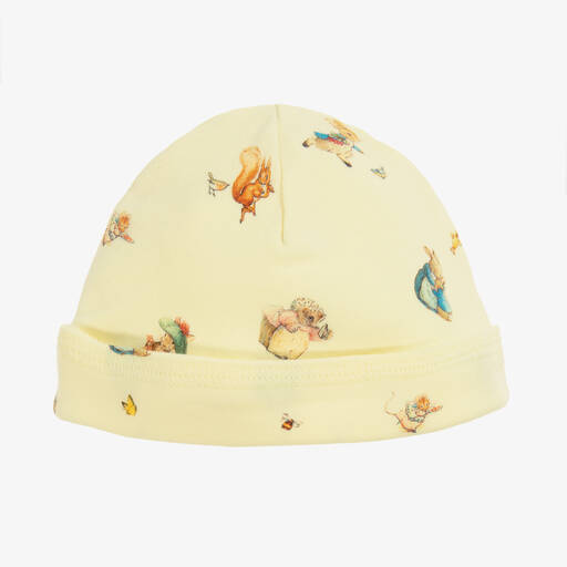 Peter Rabbit™ by Childrensalon-Yellow Cotton Jersey Baby Hat  | Childrensalon Outlet