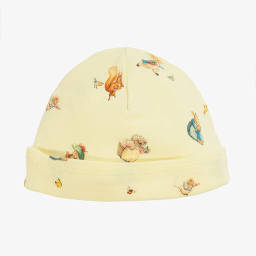 Peter Rabbit™ by Childrensalon-Bonnet jaune en jersey de coton bébé  | Childrensalon Outlet