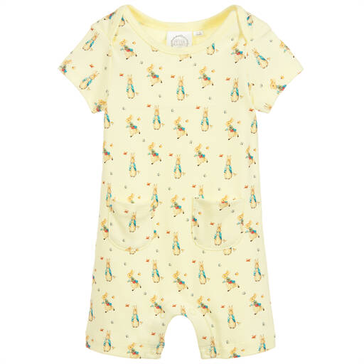 Peter Rabbit™ by Childrensalon-Yellow Cotton Jersey Baby Shortie | Childrensalon Outlet