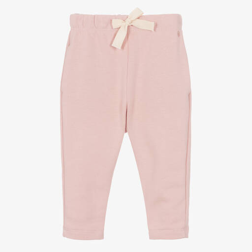 Petit Bateau-Baby Girls Pink Organic Cotton Trousers | Childrensalon Outlet