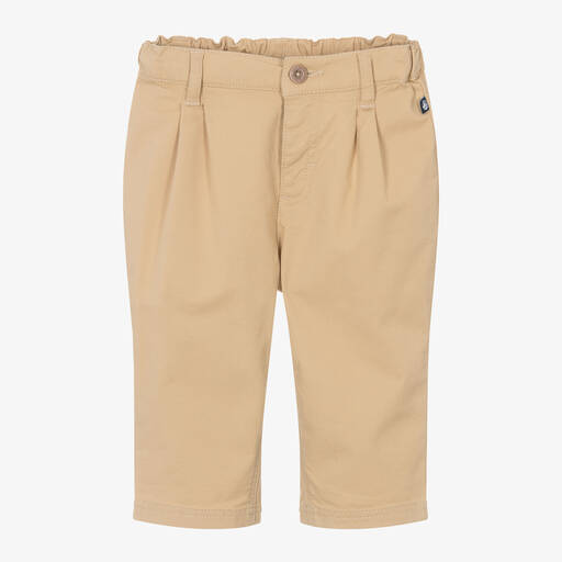 Petit Bateau-Boys Beige Cotton Twill Trousers | Childrensalon Outlet