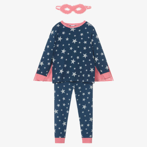 Petit Bateau-Boys Blue Superhero Cotton Pyjamas | Childrensalon Outlet