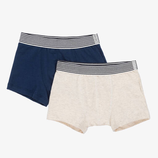 Petit Bateau-Boys Cotton Boxer Shorts (2 Pack) | Childrensalon Outlet