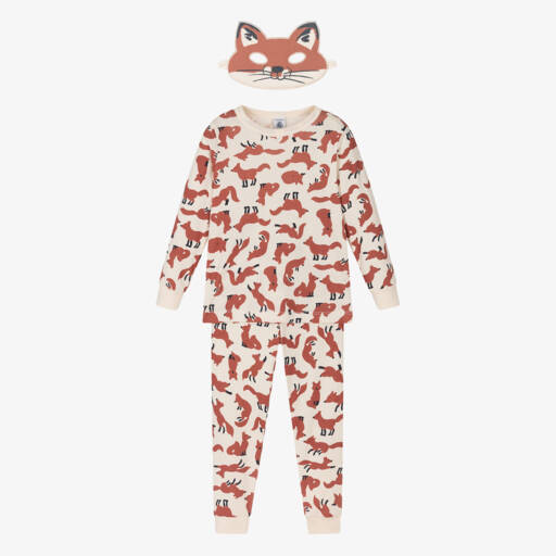 Petit Bateau-Boys Cream Fox Sleepwear Set | Childrensalon Outlet