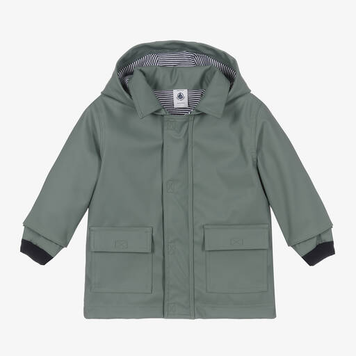 Petit Bateau-Boys Green Rain Coat | Childrensalon Outlet