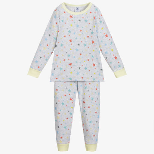 Petit Bateau-Pyjama gris en coton Garçon | Childrensalon Outlet