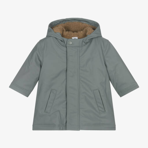 Petit Bateau-Boys Grey Fleece-Lined Raincoat | Childrensalon Outlet