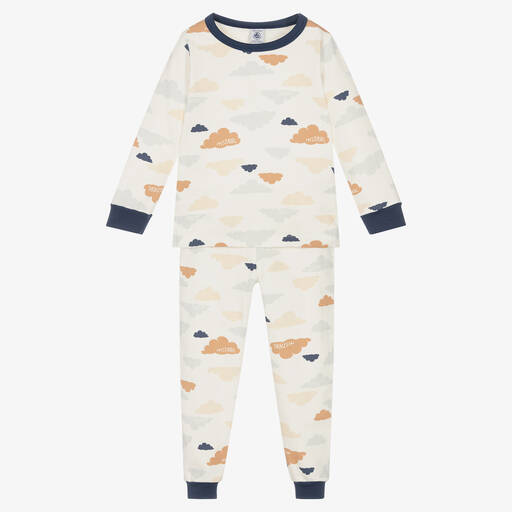 Petit Bateau-Boys Ivory Cloud Cotton Pyjamas | Childrensalon Outlet