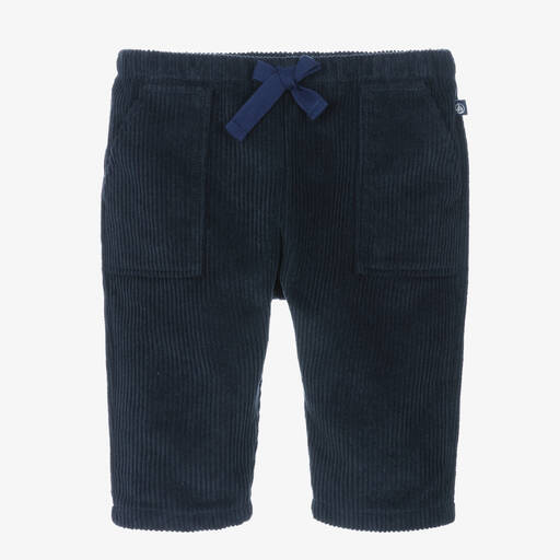 Petit Bateau-بنطلون قطن كوردروي لون كحلي أطفال ولادي | Childrensalon Outlet