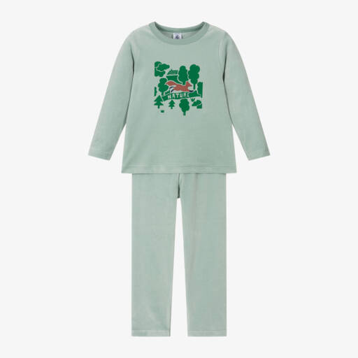 Petit Bateau-Boys Velour Pyjamas with Fox Design | Childrensalon Outlet
