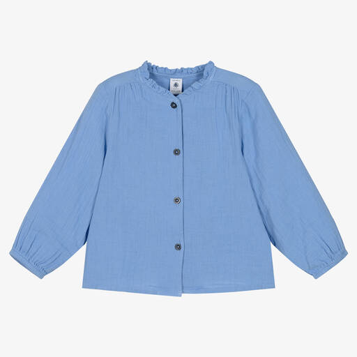 Petit Bateau-Голубая юбка из органического марлевого хлопка | Childrensalon Outlet