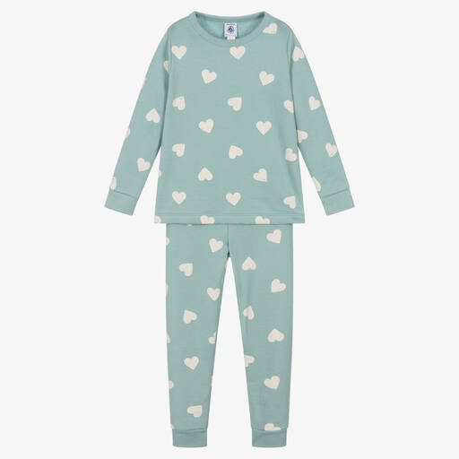 Petit Bateau-Зеленая хлопковая пижама для девочек | Childrensalon Outlet