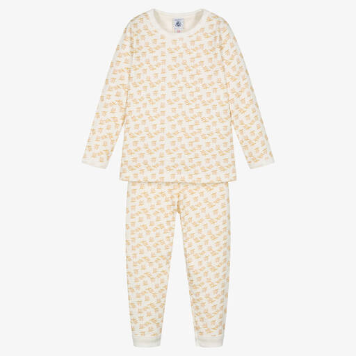 Petit Bateau-Girls Ivory Ditsy Floral Cotton Pyjamas | Childrensalon Outlet