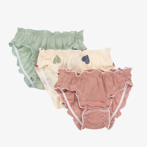 Petit Bateau-Girls Ivory & Red Cotton Pants Set | Childrensalon Outlet