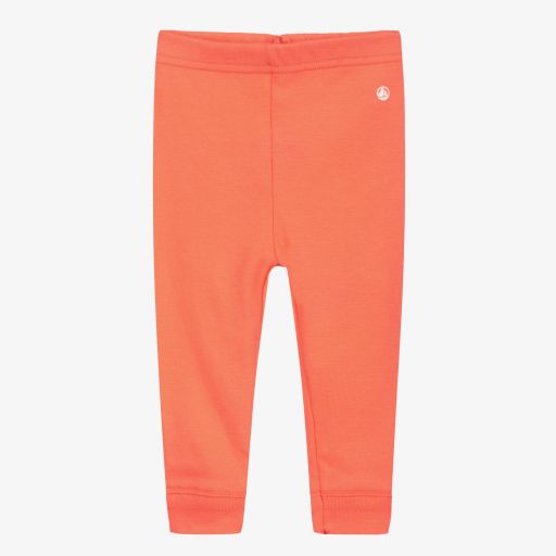 Petit Bateau-Girls Pink Cotton Leggings | Childrensalon Outlet