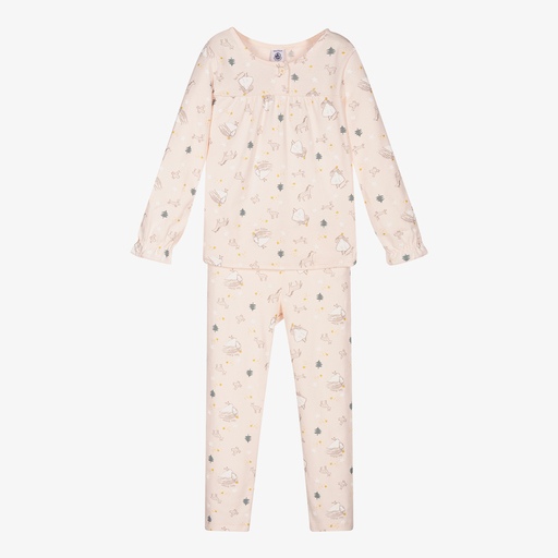 Petit Bateau-Розовая хлопковая пижама для девочек | Childrensalon Outlet