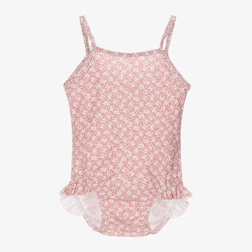 Petit Bateau-Girls Pink Ditsy Floral Swimsuit | Childrensalon Outlet