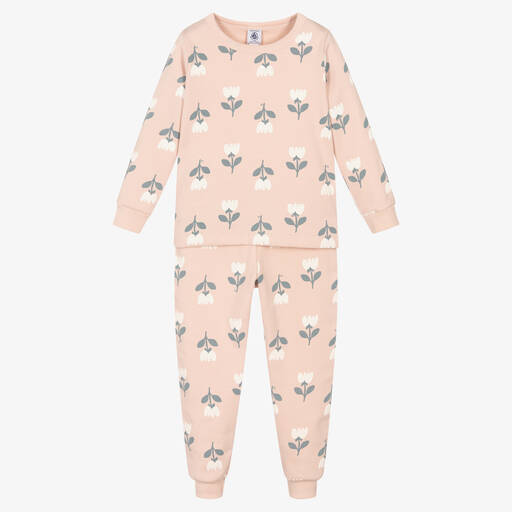 Petit Bateau-Розовая пижама из органического хлопка | Childrensalon Outlet