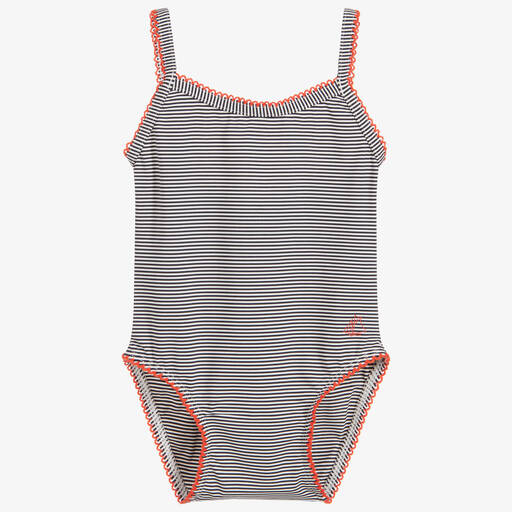 Petit Bateau-Girls Striped Swimsuit | Childrensalon Outlet