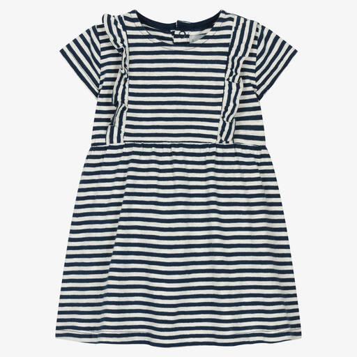 Petit Bateau-Платье в бело-синюю полоску | Childrensalon Outlet