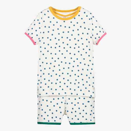 Petit Bateau-Ivory & Blue Polka Dot Pyjamas | Childrensalon Outlet