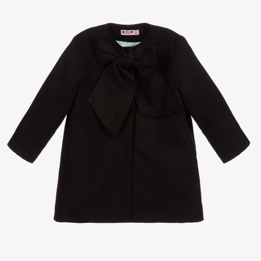 Phi Clothing-Черное пальто для девочек | Childrensalon Outlet