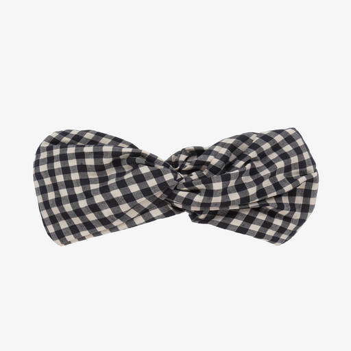 Phi Clothing-Girls Black Gingham Headband | Childrensalon Outlet