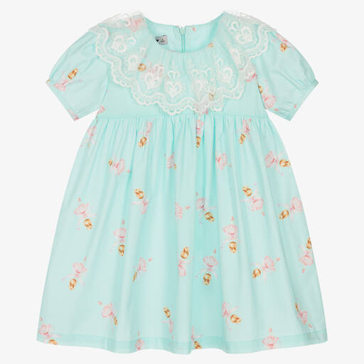 Phi Clothing-Girls Blue Cotton Ballerina Dress | Childrensalon Outlet