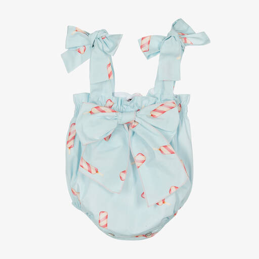 Phi Clothing-Girls Blue Cotton Lollipop Shortie | Childrensalon Outlet