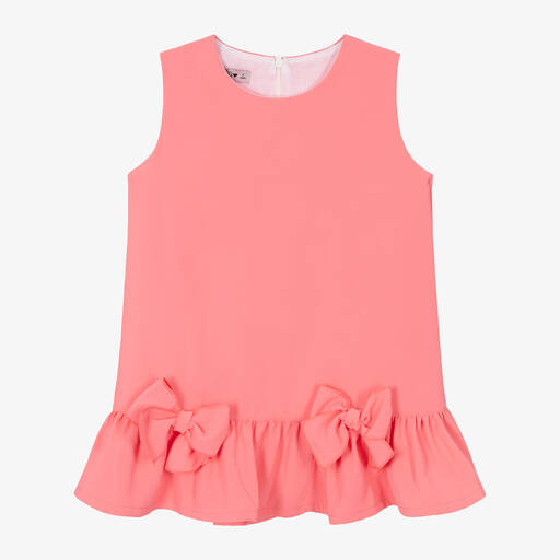 Phi Clothing-Girls Coral Pink Sleeveless Dress | Childrensalon Outlet