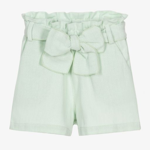 Phi Clothing-Girls Green Cotton Shorts | Childrensalon Outlet