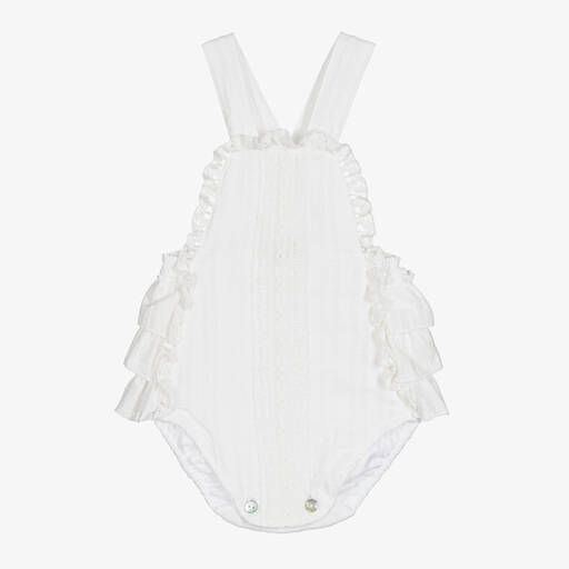 Phi Clothing-Girls Ivory Cotton Lace Shortie | Childrensalon Outlet