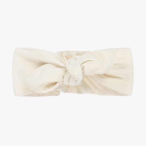 Phi Clothing-Girls Ivory Velvet Headband | Childrensalon Outlet