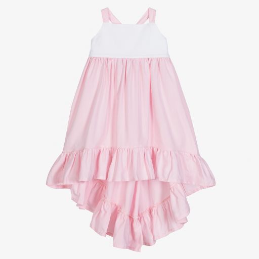 Phi Clothing-Girls Pink Cotton Dress | Childrensalon Outlet