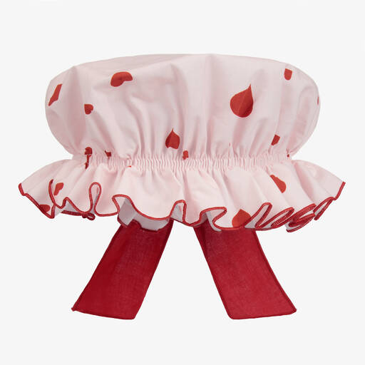 Phi Clothing-Girls Pink & Red Hearts Mop Hat | Childrensalon Outlet